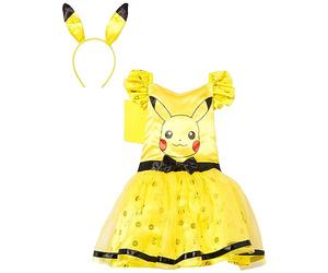 amscan Girls Kids Child Pokemon Pikachu Costume, Multi-Coloured