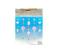 Amscan Glitter Hanging Decoration (Pack Of 5) Pink/silver (One Size)