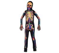 amscan Childs Glow in the Dark Skeleton Jumpsuit Fancy Dress Halloween Costume (Age 6-8 Years)