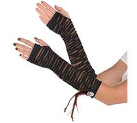 amscan Halloween Witch Fingerless Gloves, 2 Pcs.