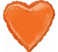 Amscan International 1156301 Foil Balloon, Heart Shape, Sd-H: Metallic Orange Heart