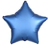 Amscan International 15" Satin Azure blue Star Foil Balloon