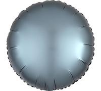 Amscan International 18" Foil Balloon, Satin Steel Blue round