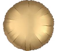 Amscan International 18" Round Foil Balloon, Satin Gold Sateen