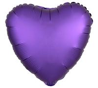 Amscan International 19" Foil Balloon, Heart Shape, Satin Purple Royale