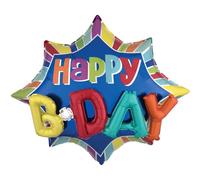 amscan International 3357401 Burst Happy Birthday Foil Balloon