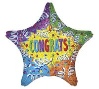 Amscan International 3540001 "Congrats Streamer Holo" Foil Balloon