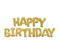 amscan International 3609901 Happy Birthday Foil Balloon, Gold