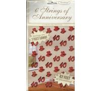 Amscan International 40th Anniversary Hanging String Decorations, Pack of 6