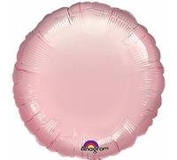Amscan International 8004401 Foil Balloon, round Metallic Pearl Pastel Pink