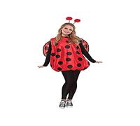 amscan 841874-55 Adults Darling Bug Ladybird Costume with Wings and Antennae Head Bopper (UK Dress 10-14)