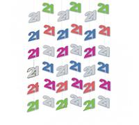 Amscan International Decorations 21st Birthday Hanging String Decorations