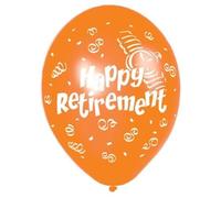 Amscan International Happy Retirement Latex Balloons, Pack of 6