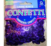 Amscan International Loving Hearts Embossed Confetti, Plum