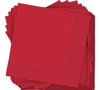 Amscan International Lunch Napkin S/C Hitch 2 Ply (Apple Red)Pack of 50