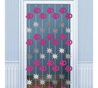 amscan International Pink Shimmer 40th Door Danglers Decoration