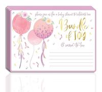 amscan It's A Girl Jumbo Deluxe Invitations - 6"x8" | 8 Count - Pink-Lined Baby Shower Invitation Cards for the Perfect Celebration in Style