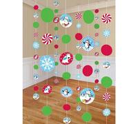 Amscan Joyful Snowman Christmas Hanging Dration (Pack of 8) in Light Red Amscan Light Red
