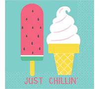Amscan Just Chillin Ice Cream Summer Napkins (Pack Of 16) Blue/multicoloured (One Size)