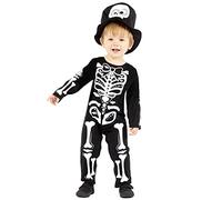 amscan Kids Halloween Fancy Dress Costume, Little Skeleton, 3-6 Months
