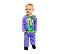 amscan - Kinderkostüm Joker im Comic Buch Style, Overall, Film, Horror-Clown, Killer, Motto-Party, Karneval, Halloween