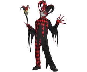 Amscan Krazed Jester Evil Scary Psycho Crazy Clown Childrens Halloween Costume