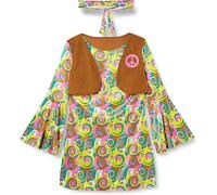 Amscan - Ladies 1960's Psychedelic Hippy Fancy Dress Costume Size: 8-18
