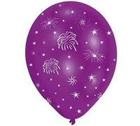 Amscan Latex Balloons (Pack Of 6) Purple (One Size)