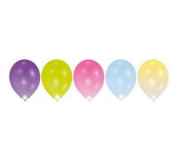 Amscan Latex Plain Led Balloons (Pack Of 5) Multicoloured (One Size)