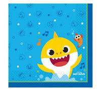 Amscan Luncheon Baby Shark Napkins (Pack Of 16) Blue/yellow (One Size)