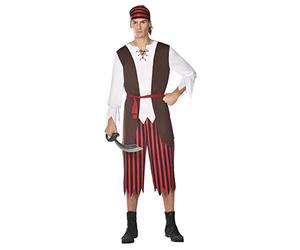 Amscan Men's Pirate Pete Medium Costume Set, Multi, M (Pack of 4)