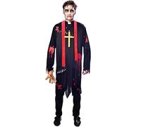 amscan Mens Vicar Zombie Halloween Fancy Dress Costume
