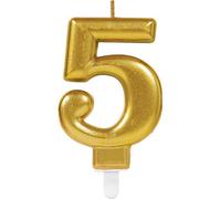 Amscan Metallic 5 Candle Gold (One Size)