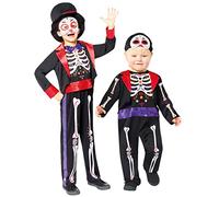 amscan Mexican DOTD Day Of The Dead Skeleton Toddlers Fancy Dress Halloween Costume (2-3 Years)
