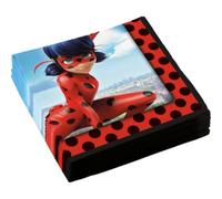 amscan Miraculous 9902875 Napkins, Pack of 20, 33 x 33 cm, Party Tableware, Red