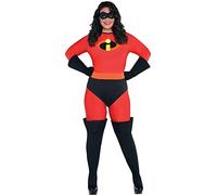amscan Mrs. Incredible Halloween Costume for Women, Disney, The Incredibles, Plus (22-24), with Accessories Multicolor, Multicolor