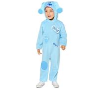 Childs Blue's Clues Jumpsuit Fancy Dress World Book Day Costume Boys Girls Kids (4-6 Years)