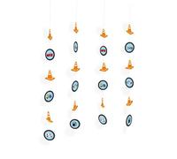 Amscan On The Road String Birthday Hanging Decoration (Pack Of 4) Yellow/blue (One Size)