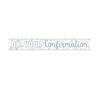 Amscan On Your Confirmation Holographic Banner White/silver (One Size)