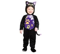 Amscan PDBCAT06 Kids Lil Kitty Cat Cutie Halloween Fancy Dress Costume - Age 6-12 months, Black
