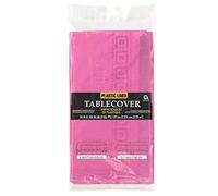 Amscan Pink Plastic Lined Paper Tablecovers, 1.37m x 2.74m,57115.103