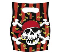 Amscan Pirate Lolly Jolly Roger Party Bags (Pack Of 6) Multicoloured (One Size)