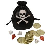 Amscan Pirate Pouch with Plastic Gold Coins & Gems - Multi