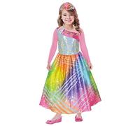 amscan (PKT) (9902374) Child Girls Rainbow Barbie Costume (3-5yr)