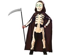 amscan (PKT) (9902795) Child Boys Skeleton Grim Reaper Costume (3-4yr)