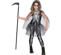 amscan (PKT) (9903435) Child Girls Skeleton Reaper (6-8yr)