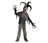 amscan (PKT) (9904750) Child Boys Twisted Jester Costume (6-8yr), Black