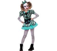 amscan (PKT) (9904753) Child Girls Dark Doll Costume (8-10yr)