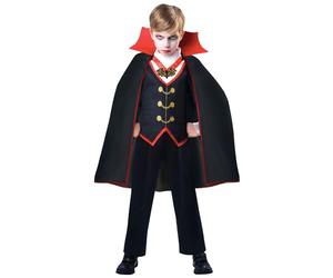 amscan (PKT) (9904767) Child Boys Dracula Boy Kit (6-8yr), Black