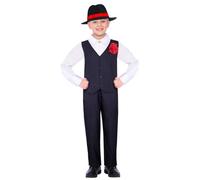 amscan (PKT) (9907061) Child Boys Gangster Boy Costume (8-10yr)
